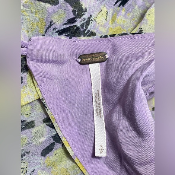 FREE PEOPLE | Mabel Structured Blouse w/ Lace-up Front   | Floral Lilac Combo |S - Picture 6 of 12